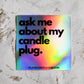 Candle Plug Holo Sticker