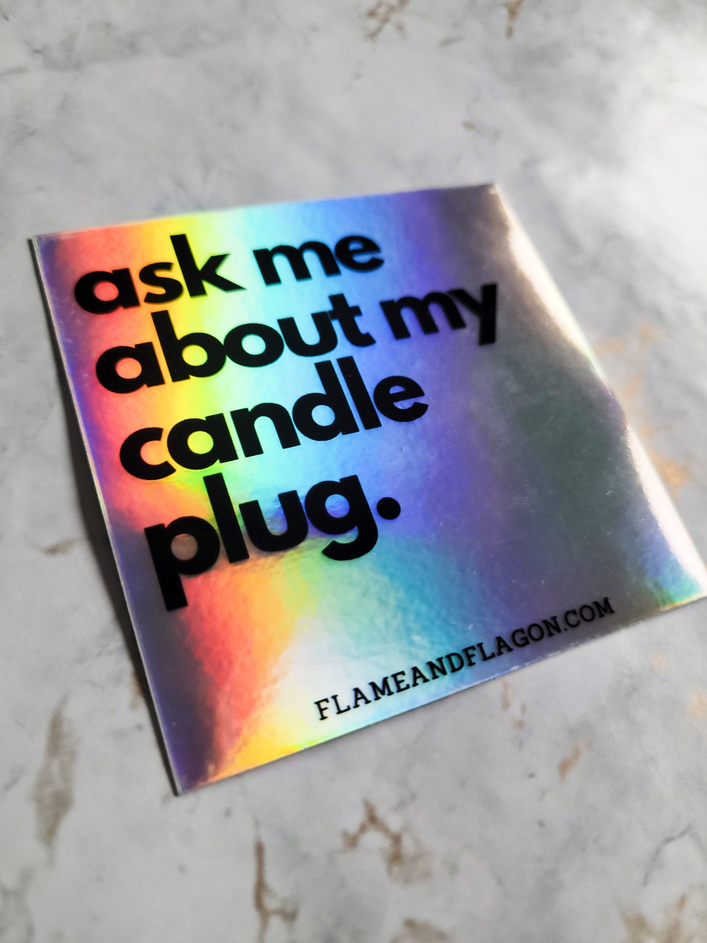 Candle Plug Holo Sticker